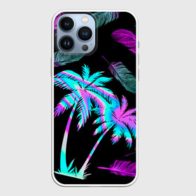 Чехол для iPhone 13 Pro Max с принтом Неоновое лето в Кировске,  |  | брызги | вселенная | детская | для девочки | космос | красота | лето | мальчик | неон | пальма | пальмы | перо | перышко | пляж | потерялся | радуга | яркая