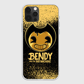 Чехол для iPhone 12 Pro с принтом Bendy And The Ink Machine в Кировске, силикон | область печати: задняя сторона чехла, без боковых панелей | Тематика изображения на принте: bendy | bendy and the ink machine | бенди | бени | бенни | бэнди | детская | детям | игра | капли | компьютерная игра | краска | машина | подтеки | ужастик | чернила | чернильная