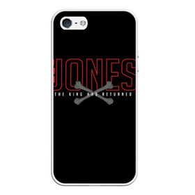 Чехол для iPhone 5/5S матовый с принтом Jon Bones Jones в Кировске, Силикон | Область печати: задняя сторона чехла, без боковых панелей | bones | jon | jones | mma | ufc | боец | джон | джонс | единоборства | кости | кость | мма | смешанные | юфс