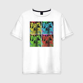 Женская футболка хлопок Oversize с принтом CREAM SODA в Кировске, 100% хлопок | свободный крой, круглый ворот, спущенный рукав, длина до линии бедер
 | cream soda | крем сода | музык | музыкальная группа | русская музыка