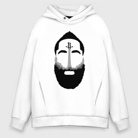 Мужское худи Oversize хлопок с принтом James Harden в Кировске, френч-терри — 70% хлопок, 30% полиэстер. Мягкий теплый начес внутри —100% хлопок | боковые карманы, эластичные манжеты и нижняя кромка, капюшон на магнитной кнопке | basketball | beard | game | harden | houston | james | nba | rockets | sport | баскетбол | борода | джеймс | нба | рокетс | спорт | тренер | харден | хьюстон | чемпион