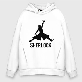 Мужское худи Oversize хлопок с принтом Sherlock Jordan в Кировске, френч-терри — 70% хлопок, 30% полиэстер. Мягкий теплый начес внутри —100% хлопок | боковые карманы, эластичные манжеты и нижняя кромка, капюшон на магнитной кнопке | Тематика изображения на принте: air | basketball | game | goat | jordan | michael | nba | sherlock | sport | баскетбол | буллз | буллс | бык | джордан | майкл | нба | последний танец | сериал | спорт | холмс | чемпион | чикаго | шерлок