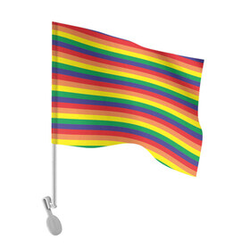 Флаг для автомобиля с принтом Радуга в Кировске, 100% полиэстер | Размер: 30*21 см | много цветов | радуга | радужная | разноцветная | разноцветный | цвета радуги | цветная | цветной