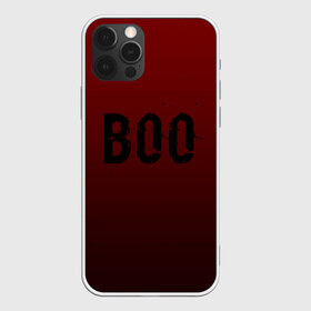 Чехол для iPhone 12 Pro Max с принтом Буу Хэллоуин в Кировске, Силикон |  | бу | бууу | возглас | градиент | день мертвых | джек | надпись | хэллоуин