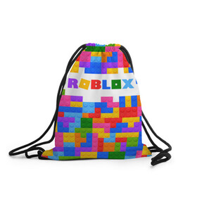 Рюкзак-мешок 3D с принтом ROBLOX LEGO в Кировске, 100% полиэстер | плотность ткани — 200 г/м2, размер — 35 х 45 см; лямки — толстые шнурки, застежка на шнуровке, без карманов и подкладки | piggy | roblox | roblox games | roblox piggy | игра роблокс | пигги. | роблокс | роблокс пигги | робукс