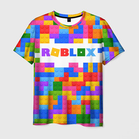 Мужская футболка 3D с принтом ROBLOX LEGO в Кировске, 100% полиэфир | прямой крой, круглый вырез горловины, длина до линии бедер | piggy | roblox | roblox games | roblox piggy | игра роблокс | пигги. | роблокс | роблокс пигги | робукс