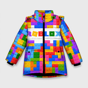 Зимняя куртка для девочек 3D с принтом ROBLOX LEGO в Кировске, ткань верха — 100% полиэстер; подклад — 100% полиэстер, утеплитель — 100% полиэстер. | длина ниже бедра, удлиненная спинка, воротник стойка и отстегивающийся капюшон. Есть боковые карманы с листочкой на кнопках, утяжки по низу изделия и внутренний карман на молнии. 

Предусмотрены светоотражающий принт на спинке, радужный светоотражающий элемент на пуллере молнии и на резинке для утяжки. | Тематика изображения на принте: piggy | roblox | roblox games | roblox piggy | игра роблокс | пигги. | роблокс | роблокс пигги | робукс