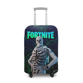 Чехол для чемодана 3D с принтом Fortnite Skull Trooper в Кировске, 86% полиэфир, 14% спандекс | двустороннее нанесение принта, прорези для ручек и колес | chapter 2 | fortnite | fortnite 3 | fortnite skull | fortnite skull trooper | fortnitemare | halloween | skull trooper | лого фортнайт | сет skull trooper | скелет | скин скелет | фортнайт | фортнайт глава 2 | фортнайт скелет | хэллоуин | хэллоуин фортнай