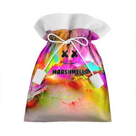 Подарочный 3D мешок с принтом Marshmello в Кировске, 100% полиэстер | Размер: 29*39 см | Тематика изображения на принте: fortnite | marshmello | диджей | клуб | клубная музыка | маршмелло | маршмеллоу | маршмелоу | музыка | фортнайт