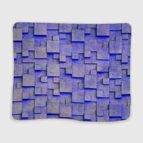 Плед 3D с принтом UlliCom в Кировске, 100% полиэстер | закругленные углы, все края обработаны. Ткань не мнется и не растягивается | Тематика изображения на принте: abstraction | blue | mesh | mosaic | panels | surface | texture | абстракция | мозайка | панели | поверхность | сетка | синий | текстура