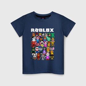 Детская футболка хлопок с принтом ROBLOX PIGGY в Кировске, 100% хлопок | круглый вырез горловины, полуприлегающий силуэт, длина до линии бедер | piggy | roblox | roblox games | roblox piggy | игра роблокс | пигги. | роблокс | роблокс пигги | робукс