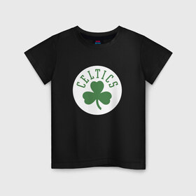 Детская футболка хлопок с принтом Boston Celtics в Кировске, 100% хлопок | круглый вырез горловины, полуприлегающий силуэт, длина до линии бедер | Тематика изображения на принте: 