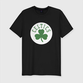 Мужская футболка хлопок Slim с принтом Boston Celtics в Кировске, 92% хлопок, 8% лайкра | приталенный силуэт, круглый вырез ворота, длина до линии бедра, короткий рукав | 