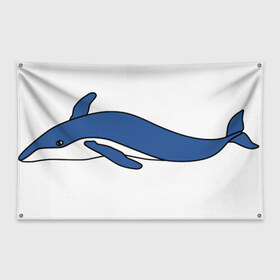 Флаг-баннер с принтом Кит в Кировске, 100% полиэстер | размер 67 х 109 см, плотность ткани — 95 г/м2; по краям флага есть четыре люверса для крепления | вода | животное | кит | море | морской | синий