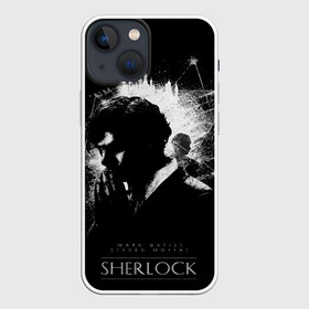 Чехол для iPhone 13 mini с принтом Шерлок Холмс в Кировске,  |  | bbc | benedict cumberbatch | martin freeman | sherlock | sherlock holmes | watson | бенедикт камбербетч | бенедикт камбербэтч | ватсон | вотсон | джон | доктор ватсон | конан дойл | мартин фримен | сериал | холмс | шерлок | шерлок х