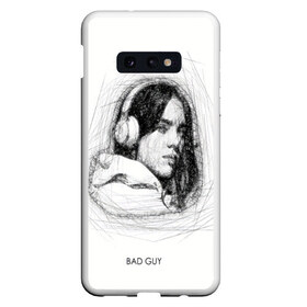 Чехол для Samsung S10E с принтом Billie Eilish (карандаш) в Кировске, Силикон | Область печати: задняя сторона чехла, без боковых панелей | bad guy | billie eilish | justin bieber | беляш | били айлишь | били эйлиш | билли | билли айлишь | билли эйлишь | билли элиш | билли элишь | бэд гай | элишь