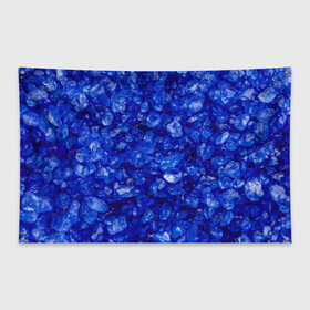 Флаг-баннер с принтом CryStalS в Кировске, 100% полиэстер | размер 67 х 109 см, плотность ткани — 95 г/м2; по краям флага есть четыре люверса для крепления | abstraction | blue | crystals | pebbles | shine | stones | structure | texture | абстракция | блеск | галька | камни | кристалы | синий | структура | текстура