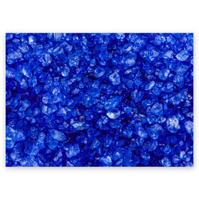 Поздравительная открытка с принтом Cry$tal$ в Кировске, 100% бумага | плотность бумаги 280 г/м2, матовая, на обратной стороне линовка и место для марки
 | abstraction | blue | crystals | pebbles | shine | stones | structure | texture | абстракция | блеск | галька | камни | кристалы | синий | структура | текстура