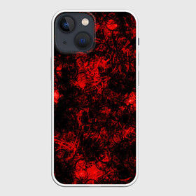 Чехол для iPhone 13 mini с принтом Red Knight в Кировске,  |  | abstraction | circles | dark | patterns | red | shapes | texture | абстракция | красный | круги | текстура | темный | узоры | формы