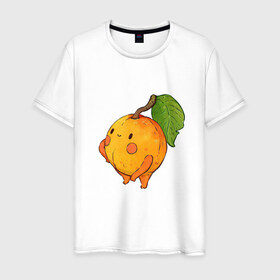 Мужская футболка хлопок с принтом Спелый и сочный в Кировске, 100% хлопок | прямой крой, круглый вырез горловины, длина до линии бедер, слегка спущенное плечо. | абрикос | абрикосы | арт | мило | милота | персик | персики | рисунок | свежий продукт | свежий фрукт | фрукт