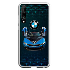 Чехол для Honor P30 с принтом BMW i8 Turbo тюнинговая в Кировске, Силикон | Область печати: задняя сторона чехла, без боковых панелей | bmw | bmw performance | bmw тюнинговая | i8 | i8 turbo | m | motorsport | performance | бмв | моторспорт | тюнинг