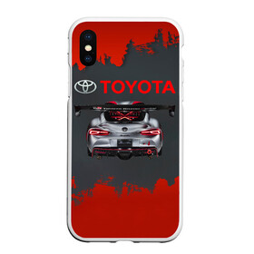 Чехол для iPhone XS Max матовый с принтом Toyota Supra в Кировске, Силикон | Область печати: задняя сторона чехла, без боковых панелей | 