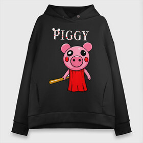 Женское худи Oversize хлопок с принтом ROBLOX PIGGY в Кировске, френч-терри — 70% хлопок, 30% полиэстер. Мягкий теплый начес внутри —100% хлопок | боковые карманы, эластичные манжеты и нижняя кромка, капюшон на магнитной кнопке | piggy | roblox | roblox games | roblox piggy | игра роблокс | пигги. | роблокс | роблокс пигги | робукс