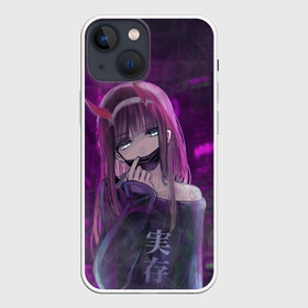 Чехол для iPhone 13 mini с принтом Zero Two in mask в Кировске,  |  | Тематика изображения на принте: darling | darling in the franxx | zero two | в маске | вайфу | зеро ту | код 002 | любимый во франксе | франкс