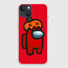 Чехол для iPhone 13 с принтом HALLOWEEN IS AMONG US в Кировске,  |  | among us | halloween | impostor | twitch | амонг ас | звезды | игра | космонавт | космонавты | космос | предатель | среди нас | твитч | твич | хэллоуин