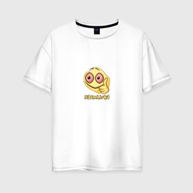 Женская футболка хлопок Oversize с принтом Нормально (мем) в Кировске, 100% хлопок | свободный крой, круглый ворот, спущенный рукав, длина до линии бедер
 | 