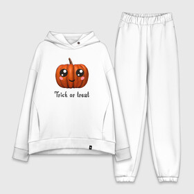 Женский костюм хлопок Oversize с принтом Halloween pumpkin в Кировске,  |  | halloween | pumpkin | trick or treat | кошелек или жизнь | подарок на хэллуин | тыква