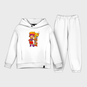 Детский костюм хлопок Oversize с принтом Brawl Stars   Amber в Кировске,  |  | amber | brawl amber | brawl fire girl | brawl stars | brawl stars amber | brawl stars logo | brawl новый герой | brawler | new brawler | бравл стар эмбер | бравл старс | бравл эмбер | эмбер