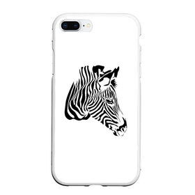 Чехол для iPhone 7Plus/8 Plus матовый с принтом Zebra в Кировске, Силикон | Область печати: задняя сторона чехла, без боковых панелей | Тематика изображения на принте: africa | black | savanna | stripe | white | zebra | африка | белый | зебра | полоска | саванна | черный