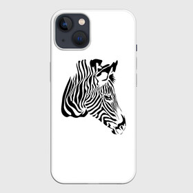 Чехол для iPhone 13 с принтом Zebra в Кировске,  |  | Тематика изображения на принте: africa | black | savanna | stripe | white | zebra | африка | белый | зебра | полоска | саванна | черный