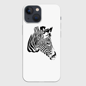 Чехол для iPhone 13 mini с принтом Zebra в Кировске,  |  | Тематика изображения на принте: africa | black | savanna | stripe | white | zebra | африка | белый | зебра | полоска | саванна | черный