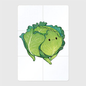 Магнитный плакат 2Х3 с принтом Симпатичная капуста в Кировске, Полимерный материал с магнитным слоем | 6 деталей размером 9*9 см | арт | капуста | милая капуста | мило | милота | овощ | овощи | рисунок | свежие овощи | свежий овощ | свежий продукт