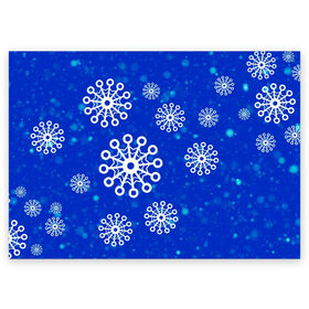 Поздравительная открытка с принтом Снежинки в Кировске, 100% бумага | плотность бумаги 280 г/м2, матовая, на обратной стороне линовка и место для марки
 | новогодние снежинки | снег | снежинка | снежинки | январьские снежинки