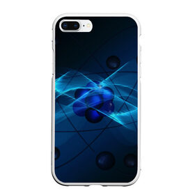 Чехол для iPhone 7Plus/8 Plus матовый с принтом Атом в Кировске, Силикон | Область печати: задняя сторона чехла, без боковых панелей | автом | атомы | молекула | молекулы | наука | физика