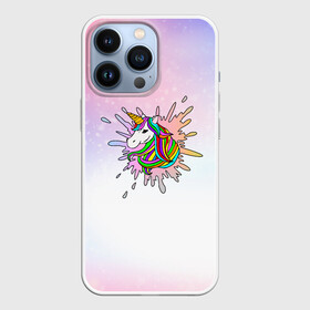 Чехол для iPhone 13 Pro с принтом Единорог красочный в Кировске,  |  | unikorn | единорог | единорожка | конь | радуга | рог | цветной