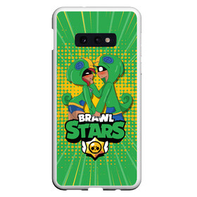 Чехол для Samsung S10E с принтом BRAWL STARS в Кировске, Силикон | Область печати: задняя сторона чехла, без боковых панелей | Тематика изображения на принте: brawl stars | games | leon | бравл старс | браул старс | игры | леон