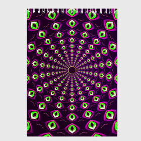 Скетчбук с принтом Fractal-$$$ в Кировске, 100% бумага
 | 48 листов, плотность листов — 100 г/м2, плотность картонной обложки — 250 г/м2. Листы скреплены сверху удобной пружинной спиралью | Тематика изображения на принте: abstraction | fractal | light green | mandala | pattern | pink | shape | symmetry | texture | абстракция | розовый | салатовый | симметрия | текстура | узор | формы | фрактал