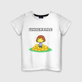 Детская футболка хлопок с принтом UNDERTALE в Кировске, 100% хлопок | круглый вырез горловины, полуприлегающий силуэт, длина до линии бедер | undertale | андертейл | игра андертейл | игра. | русский андертейл | тоби фокс