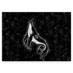 Поздравительная открытка с принтом Космический Кит в Кировске, 100% бумага | плотность бумаги 280 г/м2, матовая, на обратной стороне линовка и место для марки
 | Тематика изображения на принте: 2020 | cosmos | nasa | stars | звезды | илон маск | кит | киты | космос | марс | наса | небо | ночная медведица | ночное | ночь | созвездие | созвездия | черная дыра | юпитер