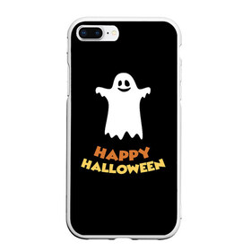 Чехол для iPhone 7Plus/8 Plus матовый с принтом Halloween в Кировске, Силикон | Область печати: задняя сторона чехла, без боковых панелей | ghost | halloween | jack | lantern | pumpkin | призрак | светильник джека | хэллоуин