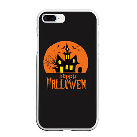 Чехол для iPhone 7Plus/8 Plus матовый с принтом Halloween в Кировске, Силикон | Область печати: задняя сторона чехла, без боковых панелей | ghost | halloween | jack | lantern | pumpkin | призрак | светильник джека | хэллоуин