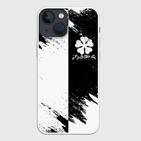Чехол для iPhone 13 mini с принтом Черный Клевер инверсированный фон в Кировске,  |  | asta | black bull | black clover | bull | clover | аста | бык | клевер | чёрный бык | чёрный клевер