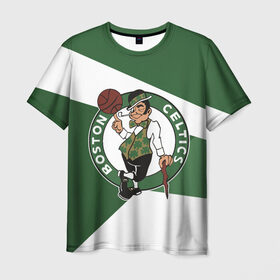 Мужская футболка 3D с принтом Бостон Селтикс в Кировске, 100% полиэфир | прямой крой, круглый вырез горловины, длина до линии бедер | boston | boston celtics | celtics | nba | баскетбол | бостон | бостон селтикс | нба | селтикс