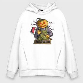 Мужское худи Oversize хлопок с принтом Halloween в Кировске, френч-терри — 70% хлопок, 30% полиэстер. Мягкий теплый начес внутри —100% хлопок | боковые карманы, эластичные манжеты и нижняя кромка, капюшон на магнитной кнопке | Тематика изображения на принте: blood | diablo | haloween | horror | дьявол | зомби | кости | кровь | мозги | мясо | страшилка | ужасы | хеллоуин | хелоуин