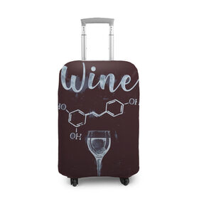 Чехол для чемодана 3D с принтом Формула Винишка в Кировске, 86% полиэфир, 14% спандекс | двустороннее нанесение принта, прорези для ручек и колес | wine | винишко | вино | виски | девичник