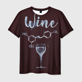 Мужская футболка 3D с принтом Формула Винишка в Кировске, 100% полиэфир | прямой крой, круглый вырез горловины, длина до линии бедер | wine | винишко | вино | виски | девичник